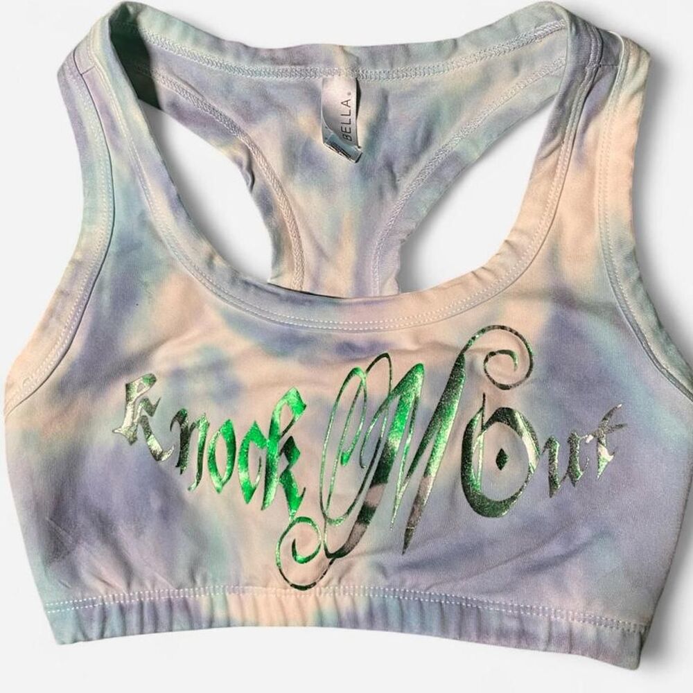 Women's White and Blue sports bran Bra